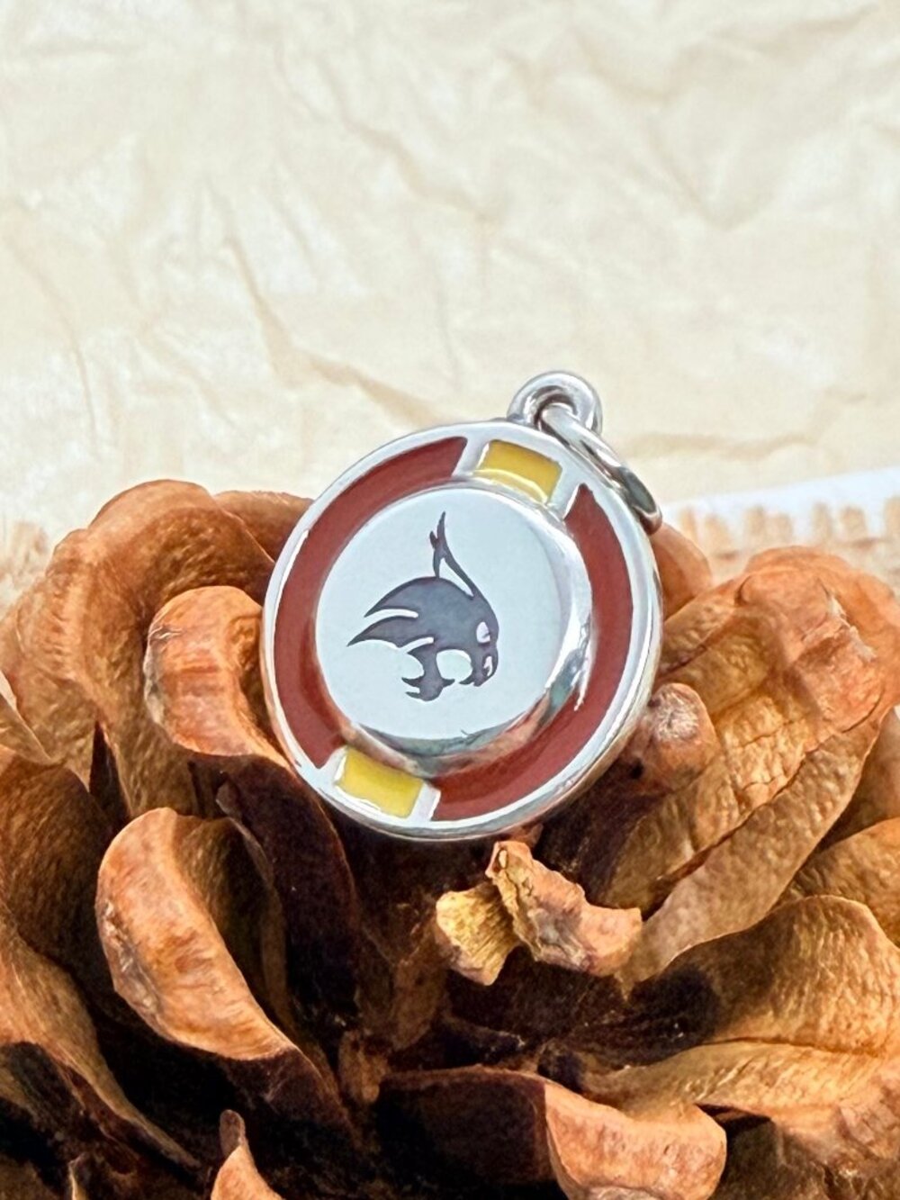James Avery Texas State Bobcats Enamel School Spirit Charm Silver